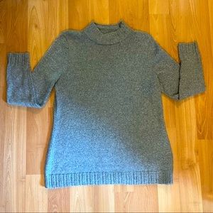 TALBOTS PLUS -LONG SLEEVE/TURTLE NECK WOOL BLEND PULLOVER SWEATER